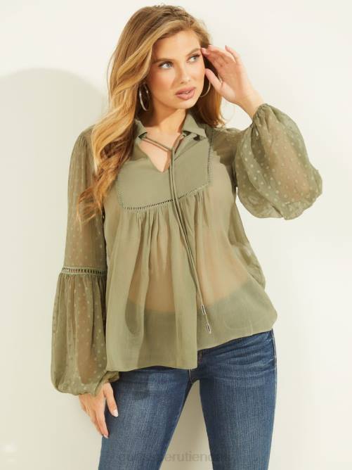 GUESS top josette ecológico mujer 0P8X1636 lavado de isla vestir