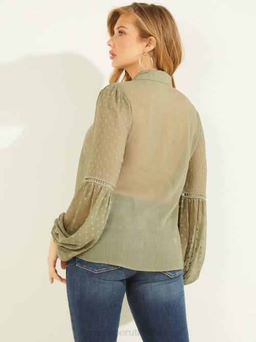 GUESS top josette ecológico mujer 0P8X1636 lavado de isla vestir