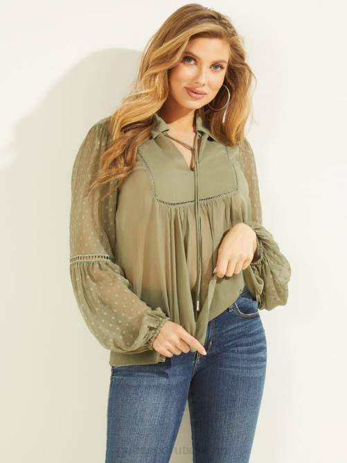 GUESS top josette ecológico mujer 0P8X1636 lavado de isla vestir