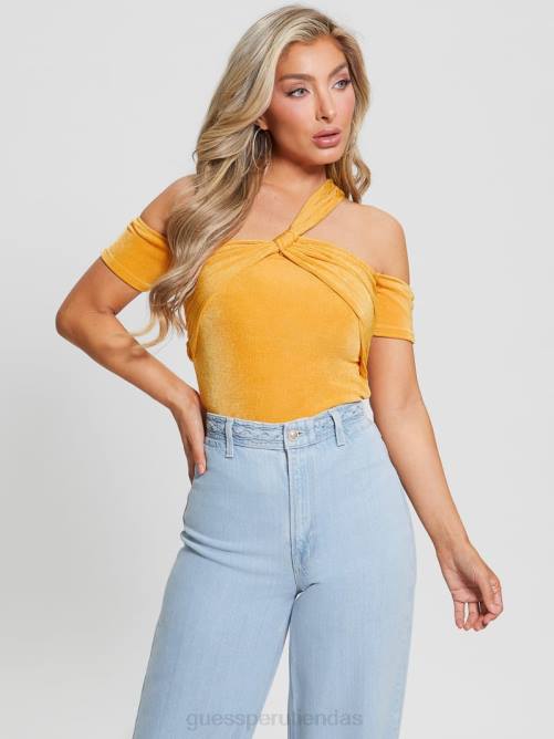 GUESS top malori con tirantes retorcidos mujer 0P8X1261 piedra solar vestir
