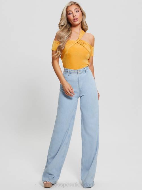 GUESS top malori con tirantes retorcidos mujer 0P8X1261 piedra solar vestir