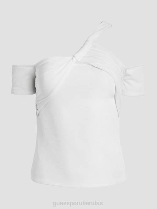 GUESS top malori con tirantes retorcidos mujer 0P8X992 blanco puro vestir