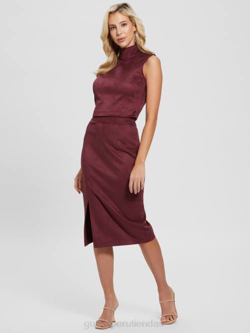 GUESS top micheline mujer 0P8X1228 vino místico vestir