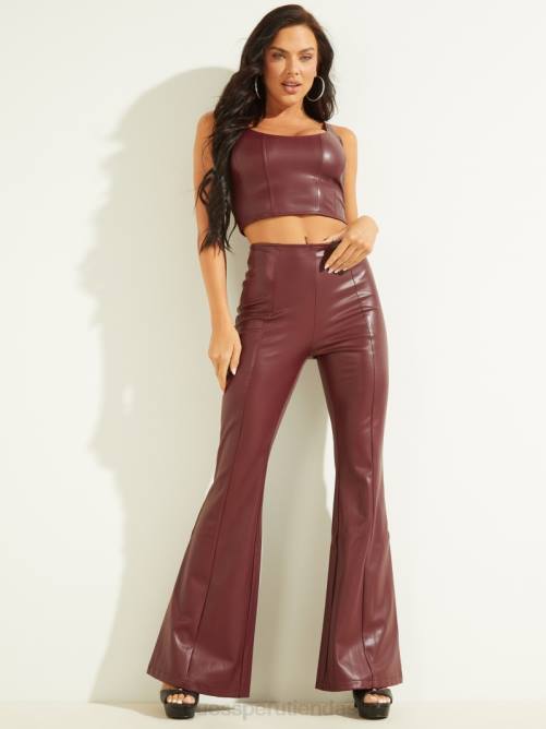 GUESS top sabella de piel sintética mujer 0P8X1409 vino místico vestir