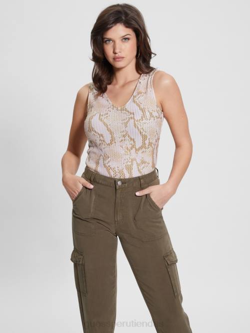 GUESS top sin mangas eco sabrina mujer 0P8X941 serpiente errante vestir