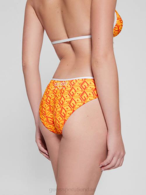 GUESS braguita de bikini deportiva chic g-cube mujer 0P8X2547 g cubo tarta amarilla vestir