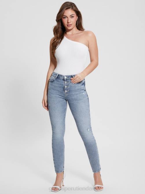 GUESS 1981 jeans ajustados con bragueta de botones expuesta mujer 0P8X5 teatro vestir