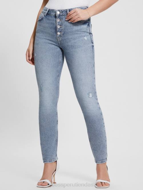 GUESS 1981 jeans ajustados con bragueta de botones expuesta mujer 0P8X5 teatro vestir