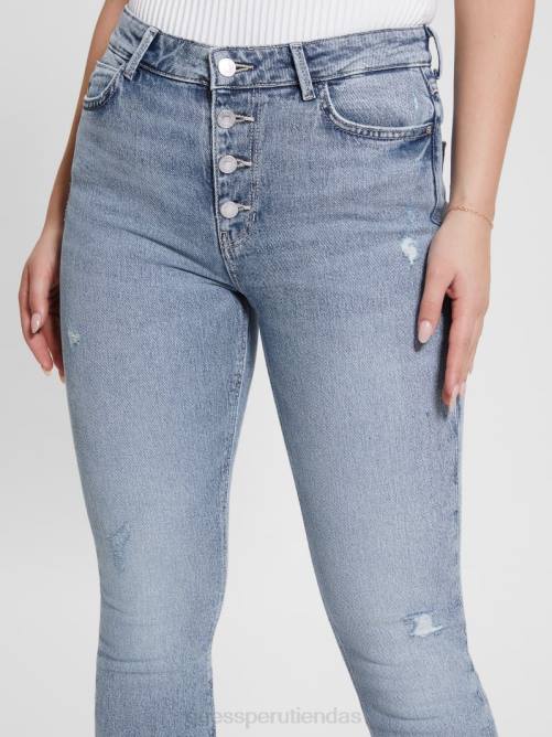 GUESS 1981 jeans ajustados con bragueta de botones expuesta mujer 0P8X5 teatro vestir