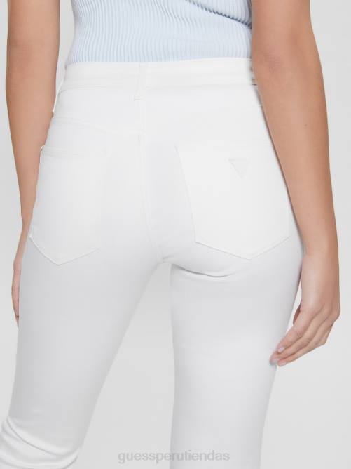 GUESS jeans acampanados Ryder de talle bajo mujer 0P8X224 blanco puro vestir