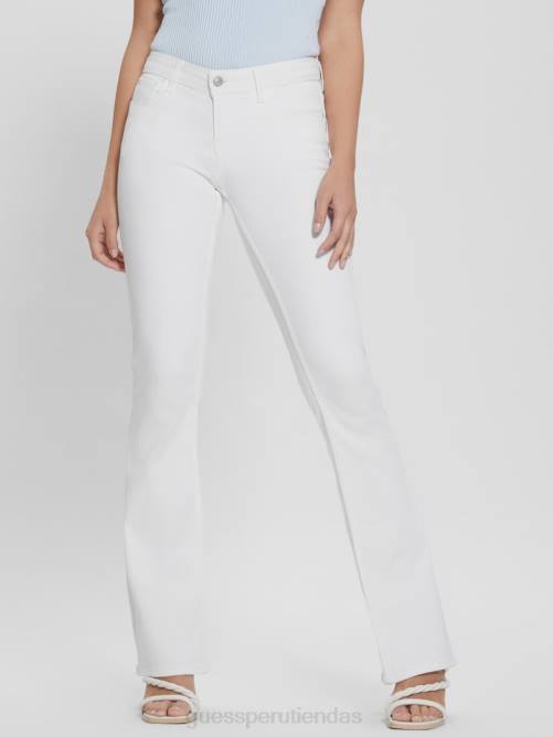 GUESS jeans acampanados Ryder de talle bajo mujer 0P8X224 blanco puro vestir