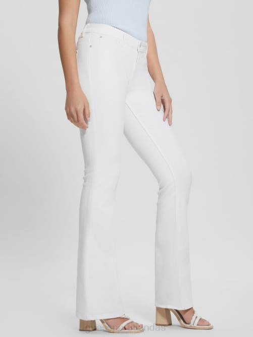 GUESS jeans acampanados Ryder de talle bajo mujer 0P8X224 blanco puro vestir
