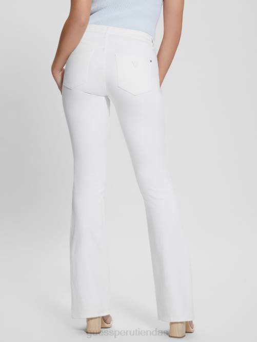 GUESS jeans acampanados Ryder de talle bajo mujer 0P8X224 blanco puro vestir