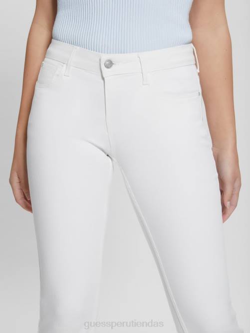 GUESS jeans acampanados Ryder de talle bajo mujer 0P8X224 blanco puro vestir