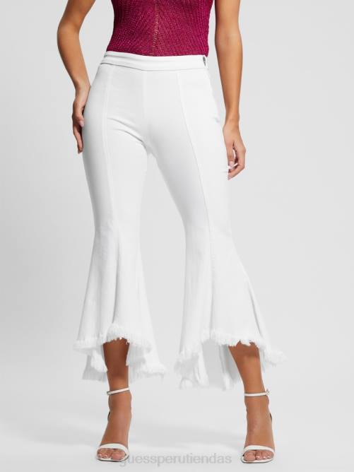 GUESS jeans acampanados de tiro alto sofia 1981 mujer 0P8X14 búfalo blanco vestir