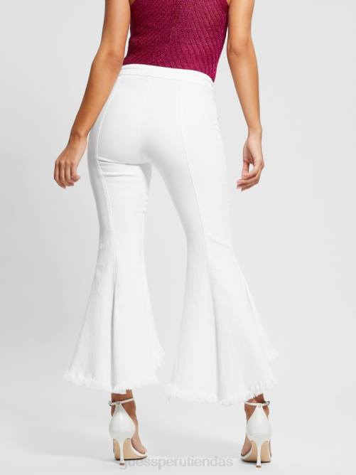 GUESS jeans acampanados de tiro alto sofia 1981 mujer 0P8X14 búfalo blanco vestir
