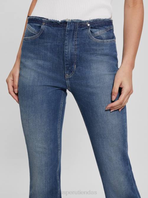 GUESS jeans acampanados deshilachados eco pop años 70 mujer 0P8X39 la lima vestir