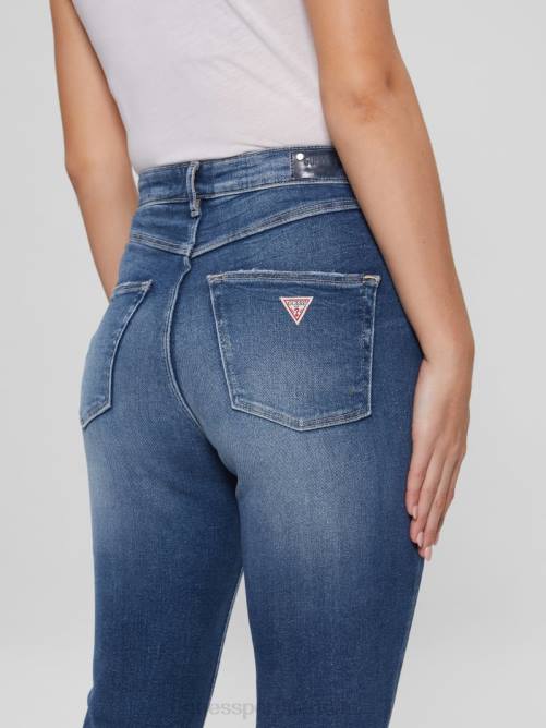 GUESS jeans acampanados eco pop estilo años 70 mujer 0P8X44 caliciclo medio vestir