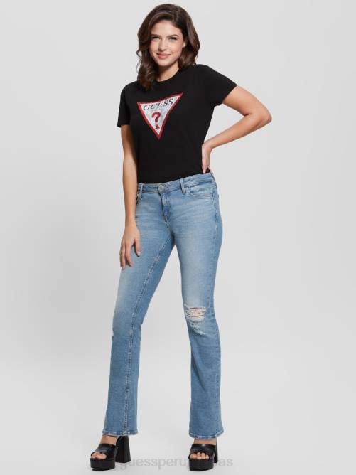 GUESS jeans acampanados eco ryder de talle bajo mujer 0P8X100 blues de cali vestir