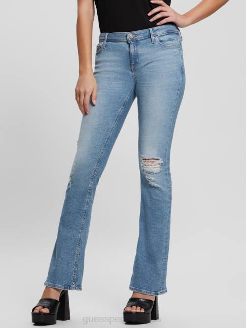 GUESS jeans acampanados eco ryder de talle bajo mujer 0P8X100 blues de cali vestir