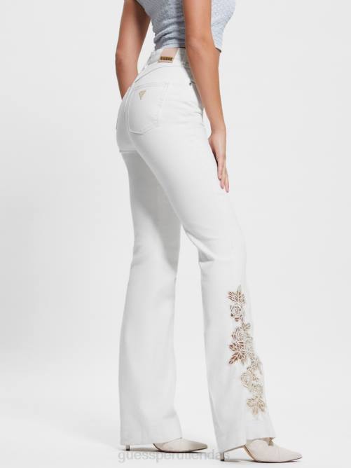 GUESS jeans acampanados pop '70s con aplique floral mujer 0P8X16 apasionados vestir