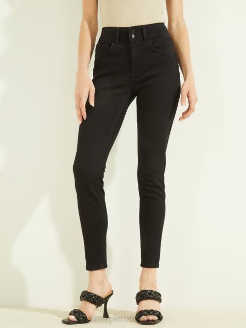 GUESS jeans ajustados con forma mujer 0P8X266 carrie negro vestir