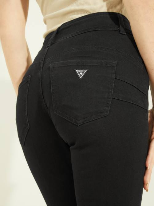 GUESS jeans ajustados con forma mujer 0P8X266 carrie negro vestir