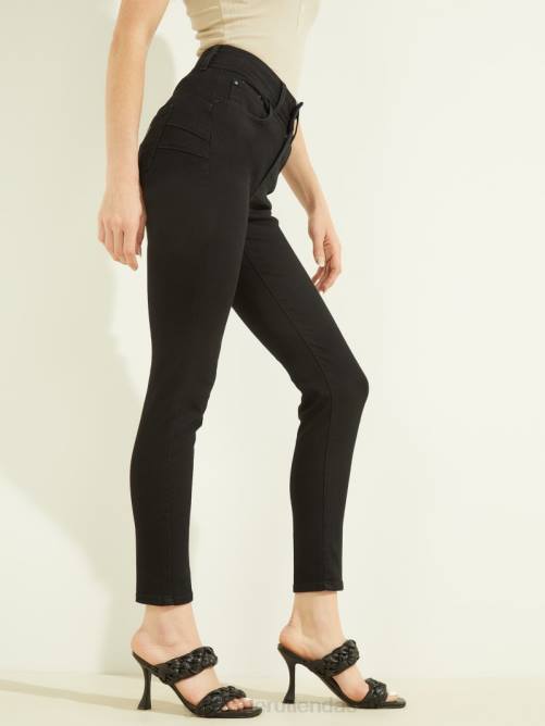 GUESS jeans ajustados con forma mujer 0P8X266 carrie negro vestir