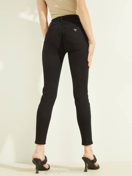 GUESS jeans ajustados con forma mujer 0P8X266 carrie negro vestir