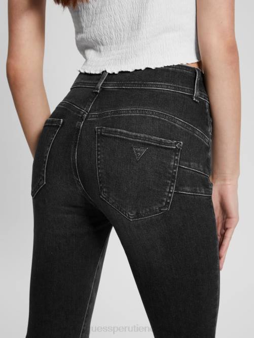 GUESS jeans ajustados de mezclilla con forma ecológica mujer 0P8X51 estación negra vestir