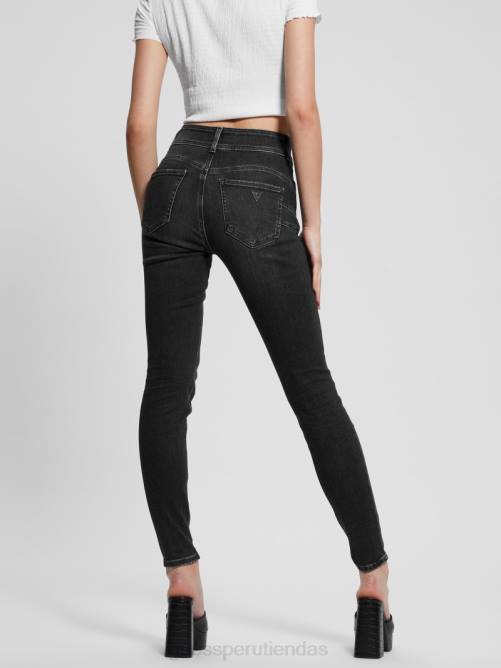 GUESS jeans ajustados de mezclilla con forma ecológica mujer 0P8X51 estación negra vestir