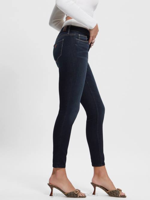 GUESS jeans ajustados de talle bajo mujer 0P8X189 lavado de kent vestir