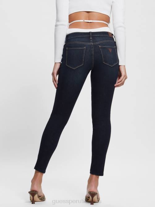 GUESS jeans ajustados de talle bajo mujer 0P8X189 lavado de kent vestir