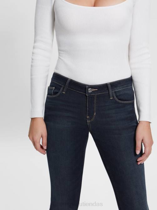 GUESS jeans ajustados de talle bajo mujer 0P8X189 lavado de kent vestir