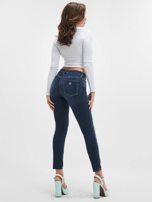 GUESS jeans ajustados de talle medio con curvas sexys mujer 0P8X54 cumberland vestir