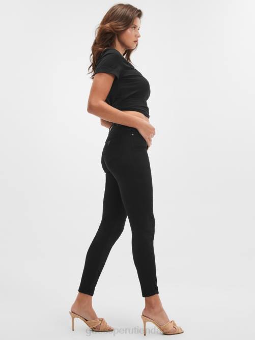 GUESS jeans ajustados de talle medio con curvas sexys mujer 0P8X63 sobreteñir negro vestir