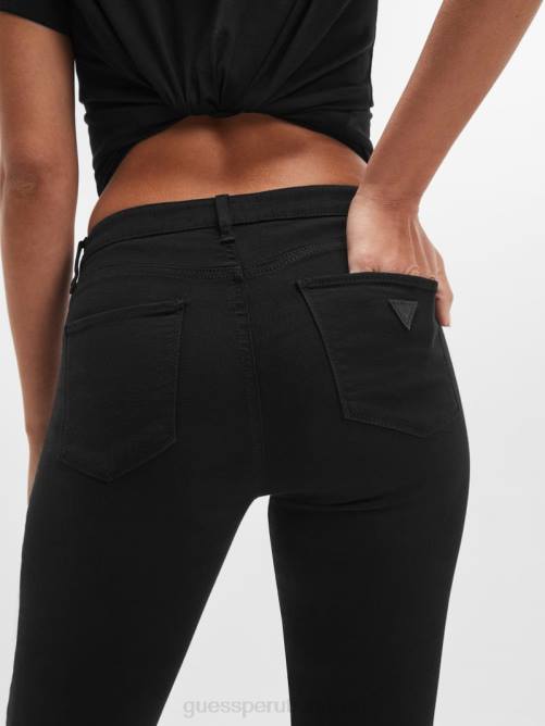 GUESS jeans ajustados de talle medio con curvas sexys mujer 0P8X63 sobreteñir negro vestir