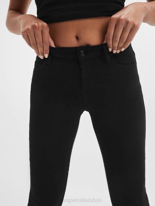 GUESS jeans ajustados de talle medio con curvas sexys mujer 0P8X63 sobreteñir negro vestir