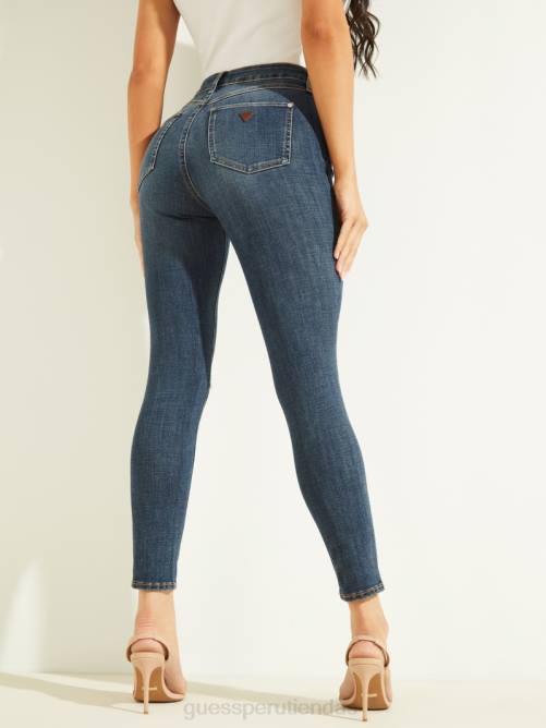 GUESS jeans ajustados desgastados eco 1981 mujer 0P8X62 argo destruir vestir