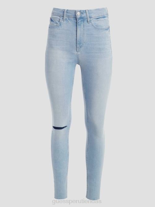 GUESS jeans ajustados eco icon de talle alto mujer 0P8X69 índigo celestina vestir