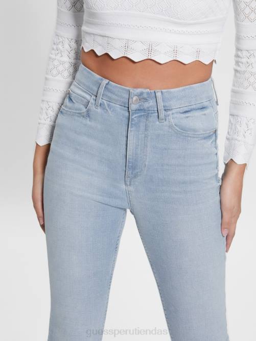 GUESS jeans ajustados eco icon de talle alto mujer 0P8X69 índigo celestina vestir