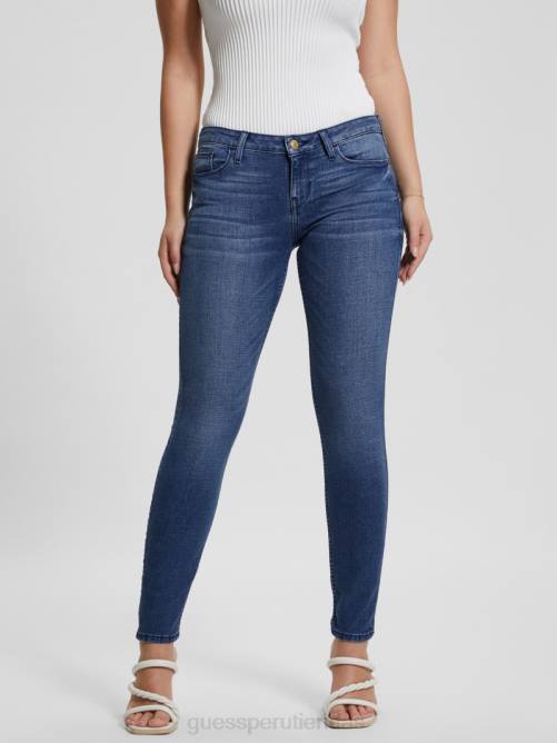 GUESS jeans ajustados eco power mujer 0P8X37 lavado azul místico vestir
