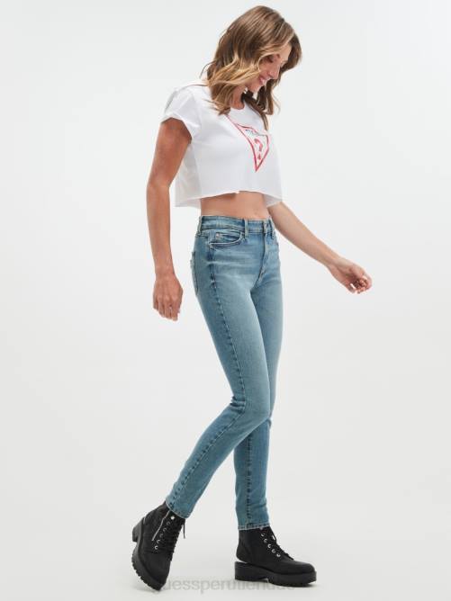 GUESS jeans ajustados ecológicos 1981 mujer 0P8X182 azul circón vestir