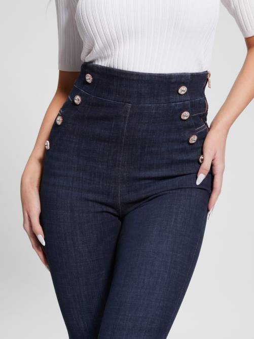 GUESS jeans ajustados ecológicos gwenny mujer 0P8X35 ser circón vestir