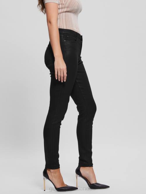 GUESS jeans ajustados revestidos 1981 mujer 0P8X246 negro azabache multicolor vestir