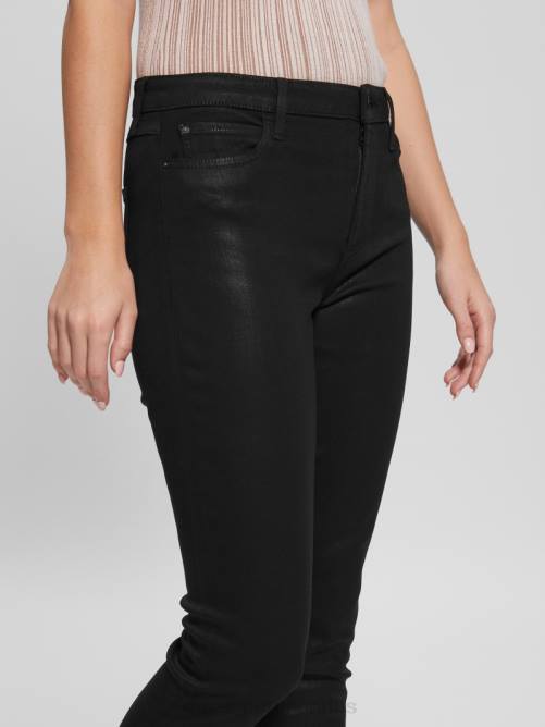 GUESS jeans ajustados revestidos 1981 mujer 0P8X246 negro azabache multicolor vestir