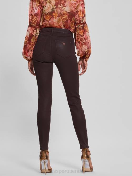GUESS jeans ajustados revestidos 1981 mujer 0P8X263 rico marrón multi vestir