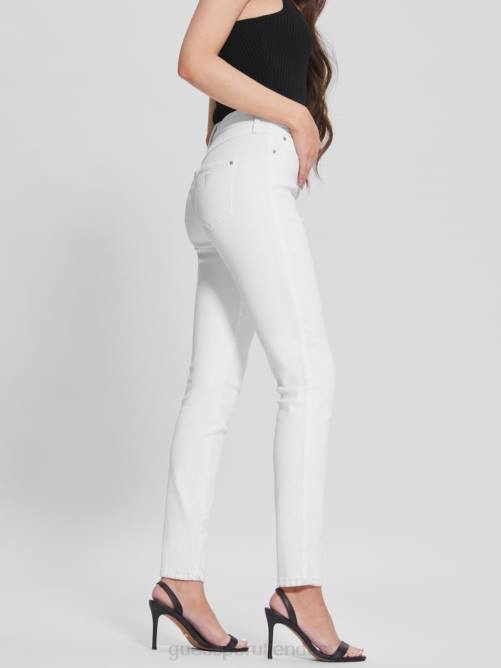 GUESS jeans ajustados revestidos 1981 mujer 0P8X287 blanco puro multi vestir