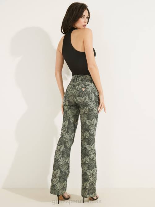 GUESS jeans bootcut sexy estampados mujer 0P8X155 grecal vestir