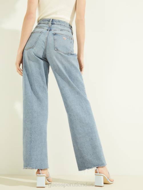 GUESS jeans boyfriend eco años 90 de talle alto mujer 0P8X93 lavado de mar de venecia vestir
